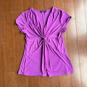 Purple Top with Twist Detail
